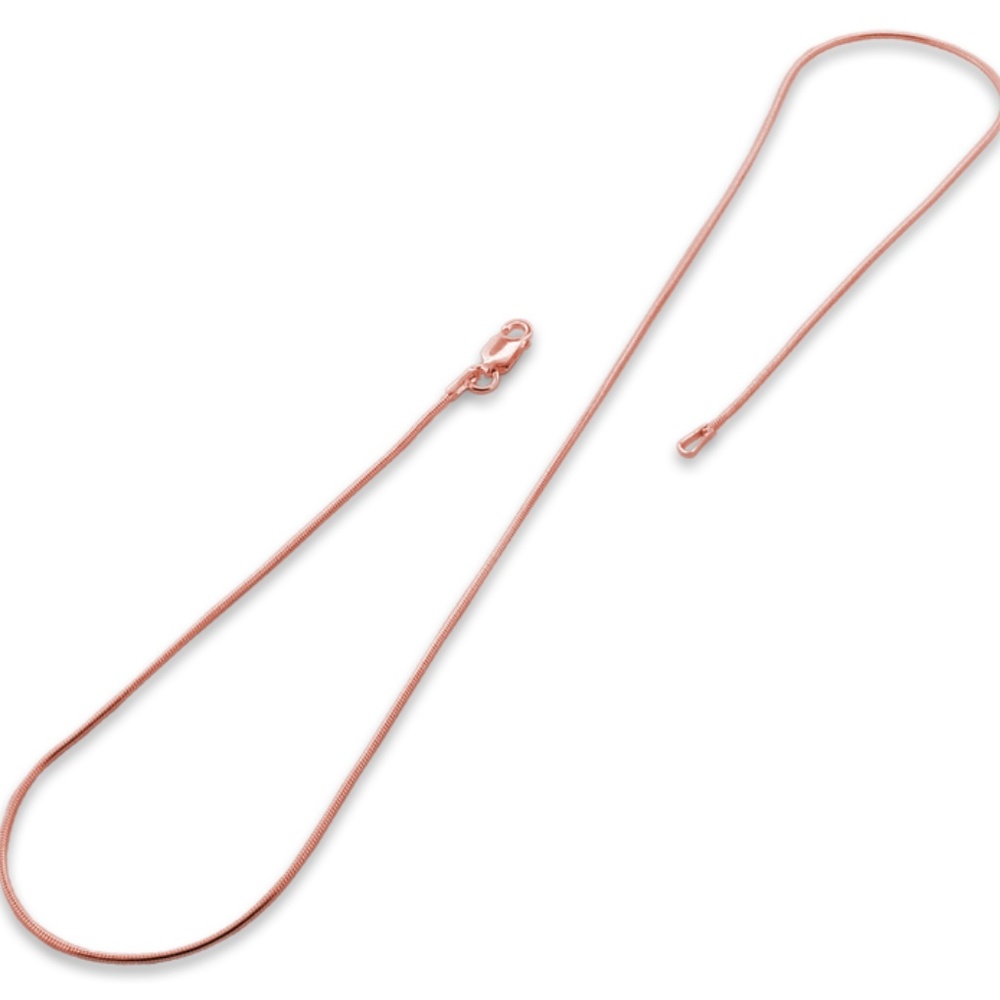 14K Rose Gold Plated Sterling Silver 16" Chain